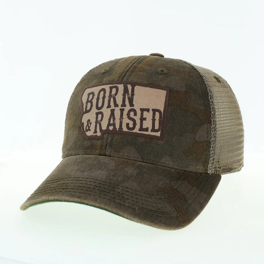 Born & Raised Camo Montana Trucker Cap
