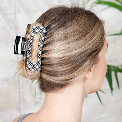Plaid About You Hair Clip - Off-White