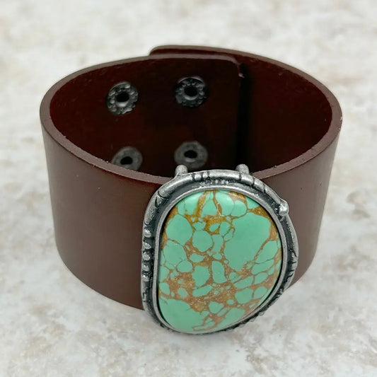 My Bad Habit Large Green Stone Bracelet