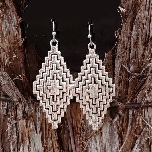 An Aztec Adventure Silver-Tone Earrings
