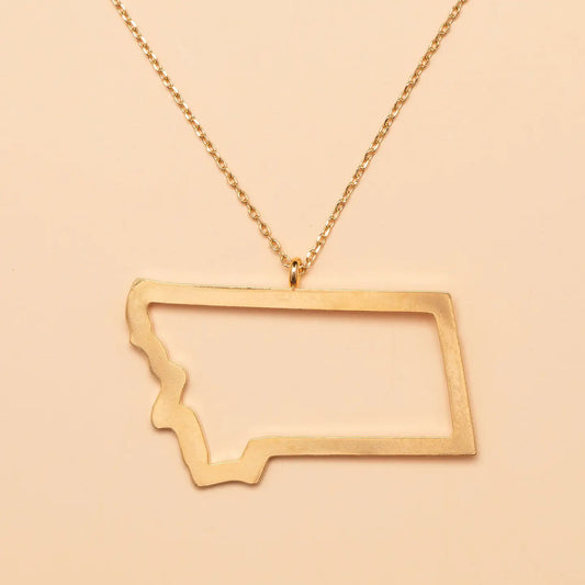 Last Best Place Montana Necklace - Gold