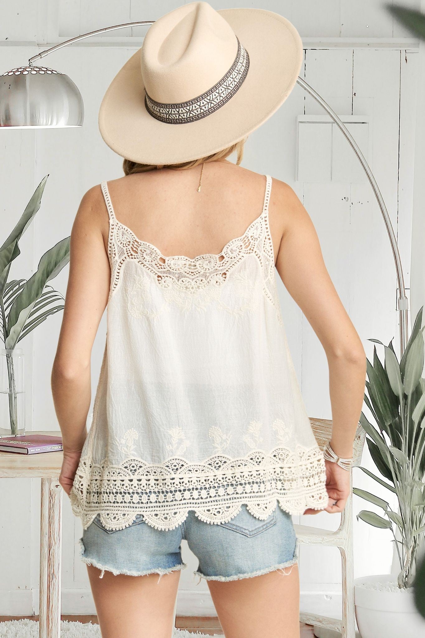 Thought About You Cream Crochet Tank