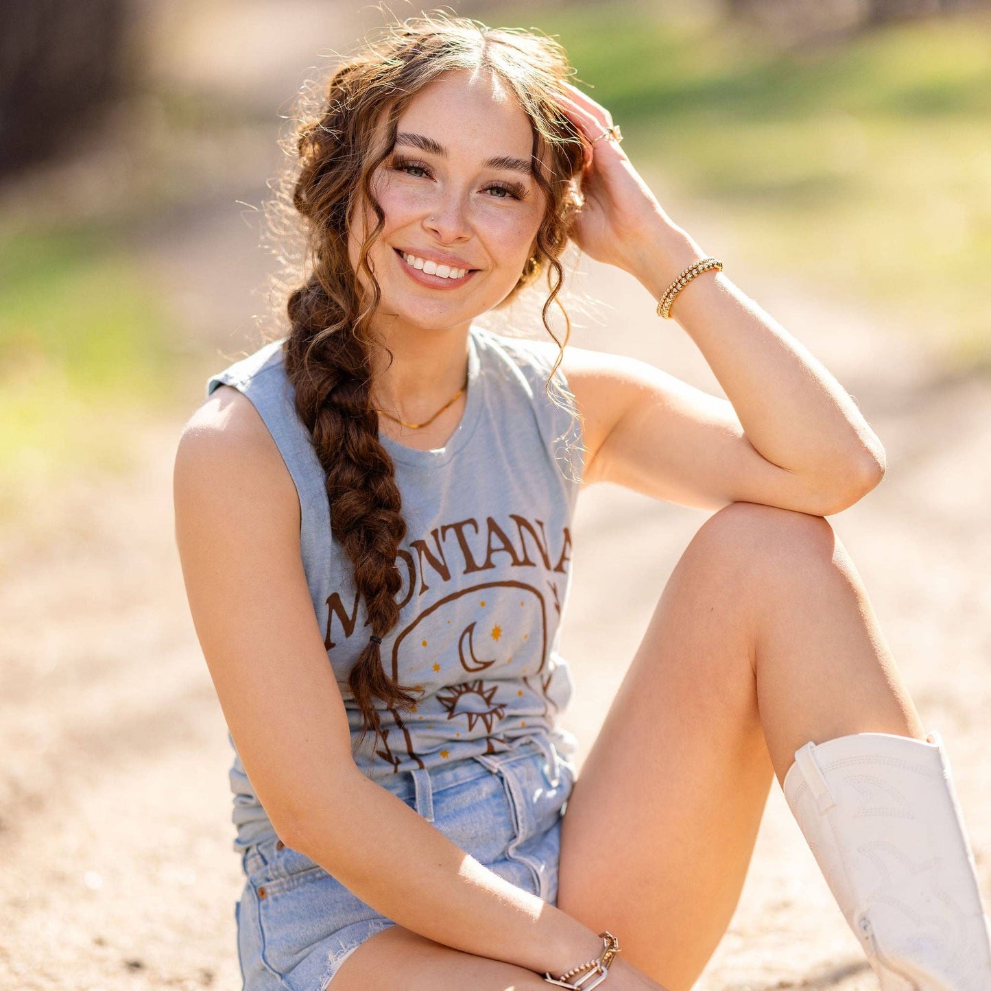 Lucky Stars Blue Montana Tank