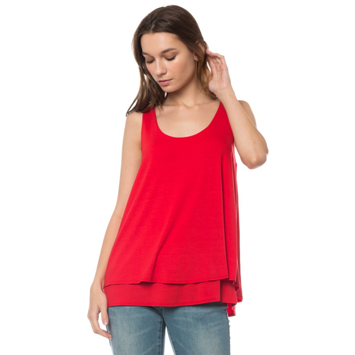 Color Me Surprised Red Double-Layered Tank