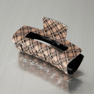 Plaid About You Hair Clip - Tan