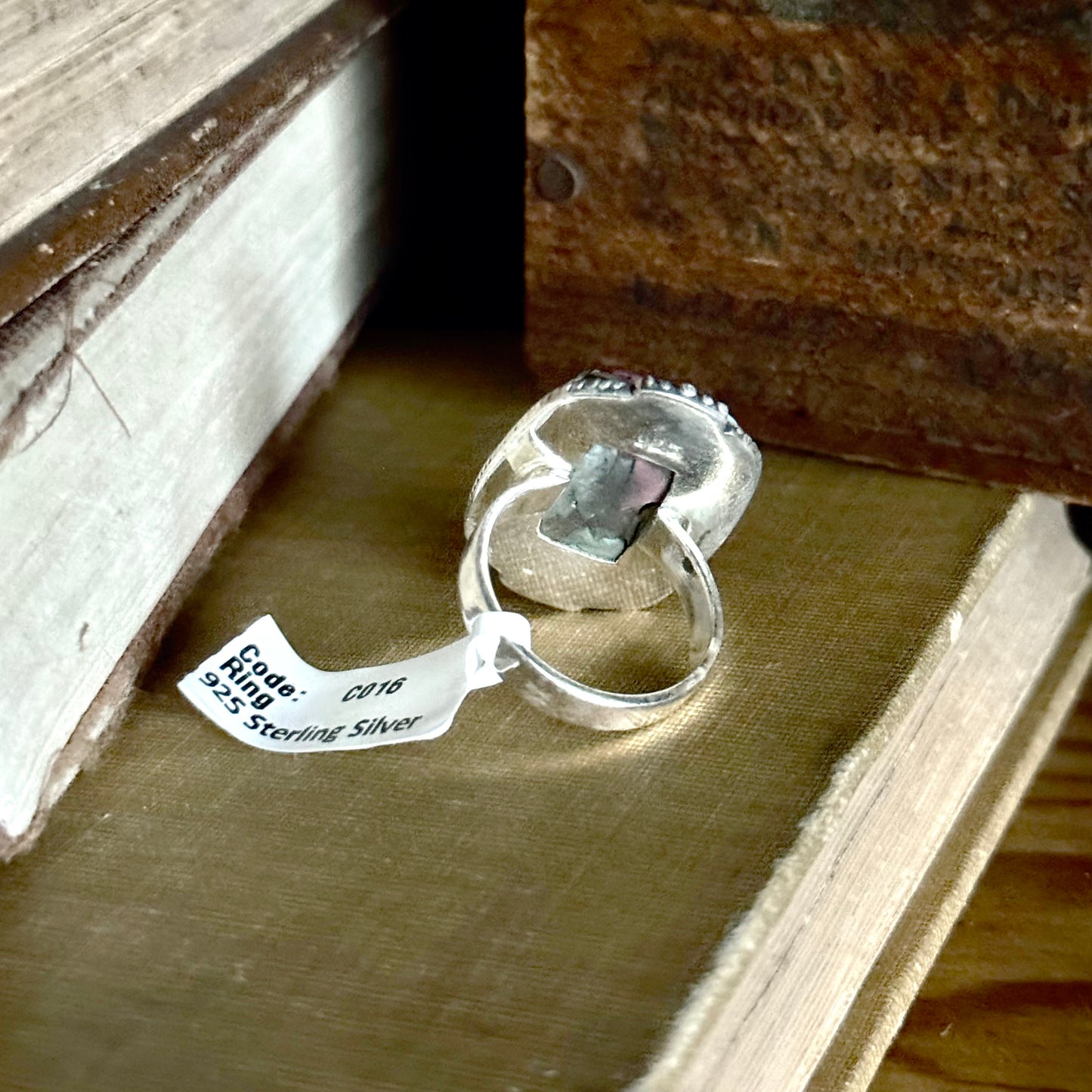 Cotton Candy Turquoise Sterling Silver Ring - Size 6