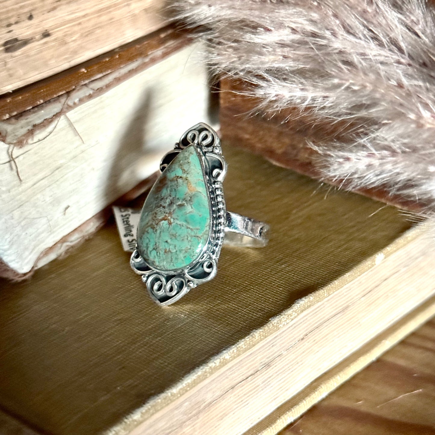 Arizona Turquoise Sterling Silver Ring - Size 8