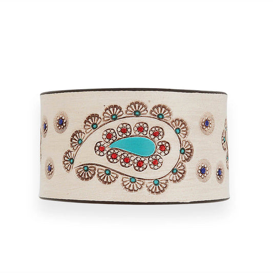 Wrapped In Paisley Cream Bracelet