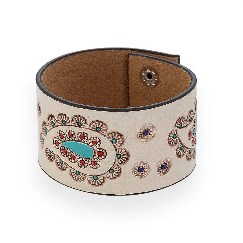 Wrapped In Paisley Cream Bracelet