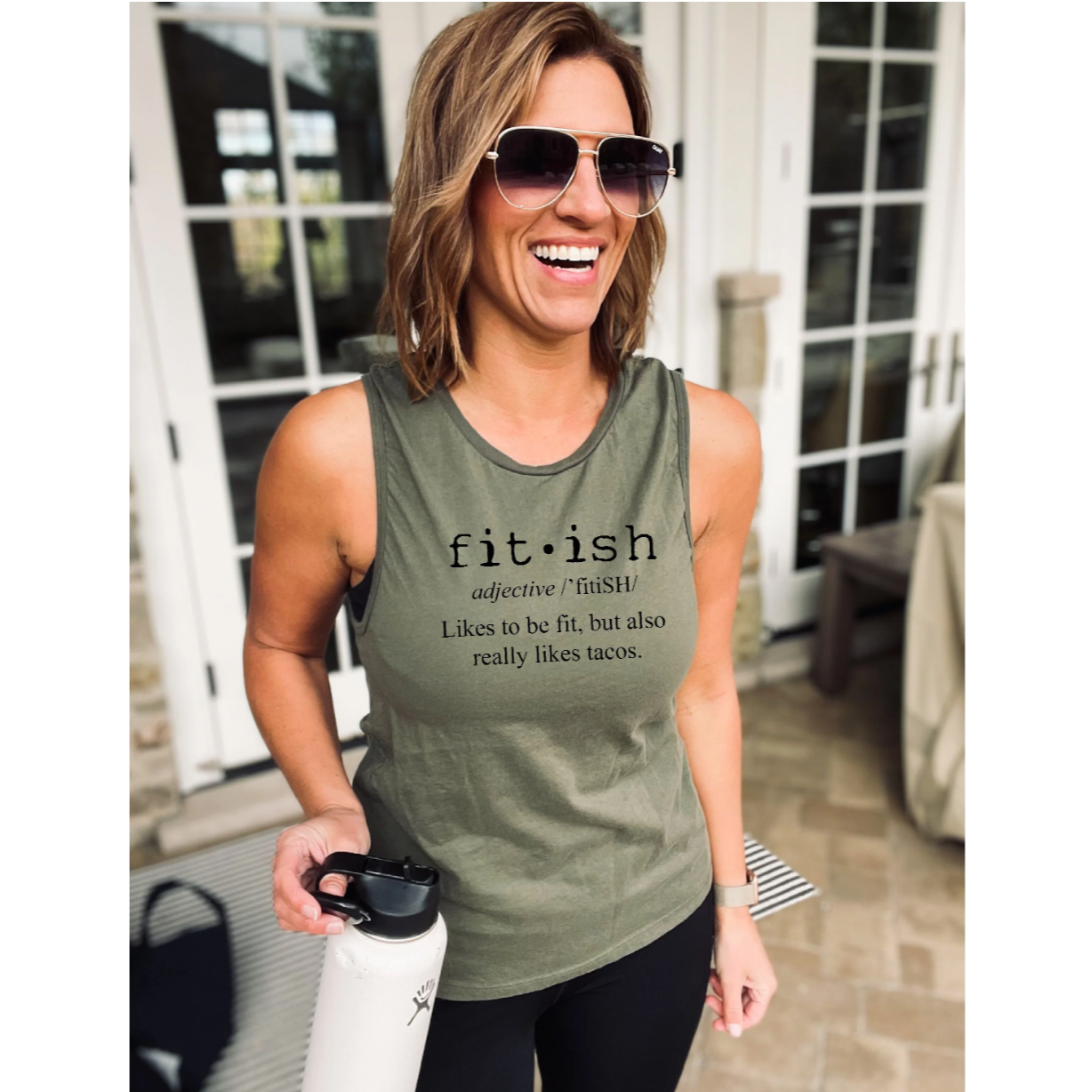 Fit-ish Olive Muscle Tank [will ship separately]