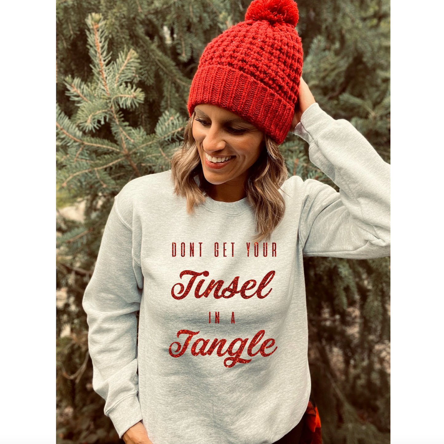 Tinsel In A Tangle Light Gray Sweatshirt [will ship separately]