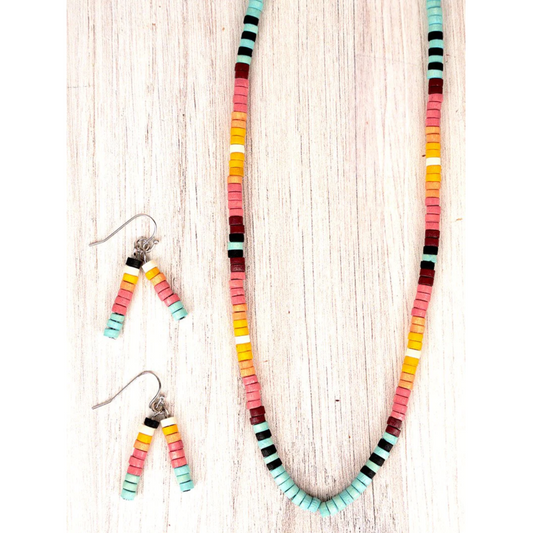 Favorite Candy Store Wood Beaded Necklace/Earrings Set
