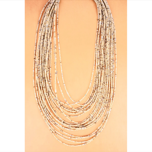 Everyday The Same Seed Bead Multi-Strand Necklace