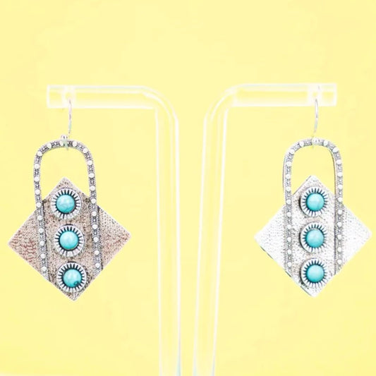 You're Unforgettable Turquoise/Silver Earrings