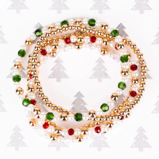 Hello Holidays 5-Piece Stretch Bracelet Set