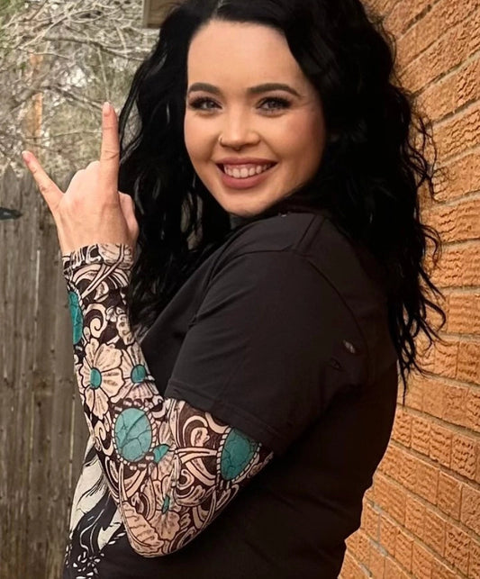 Tattoos On This Town Mesh Top