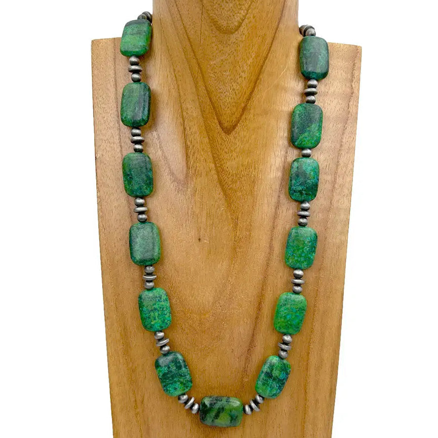 Fields of Green Stone Necklace