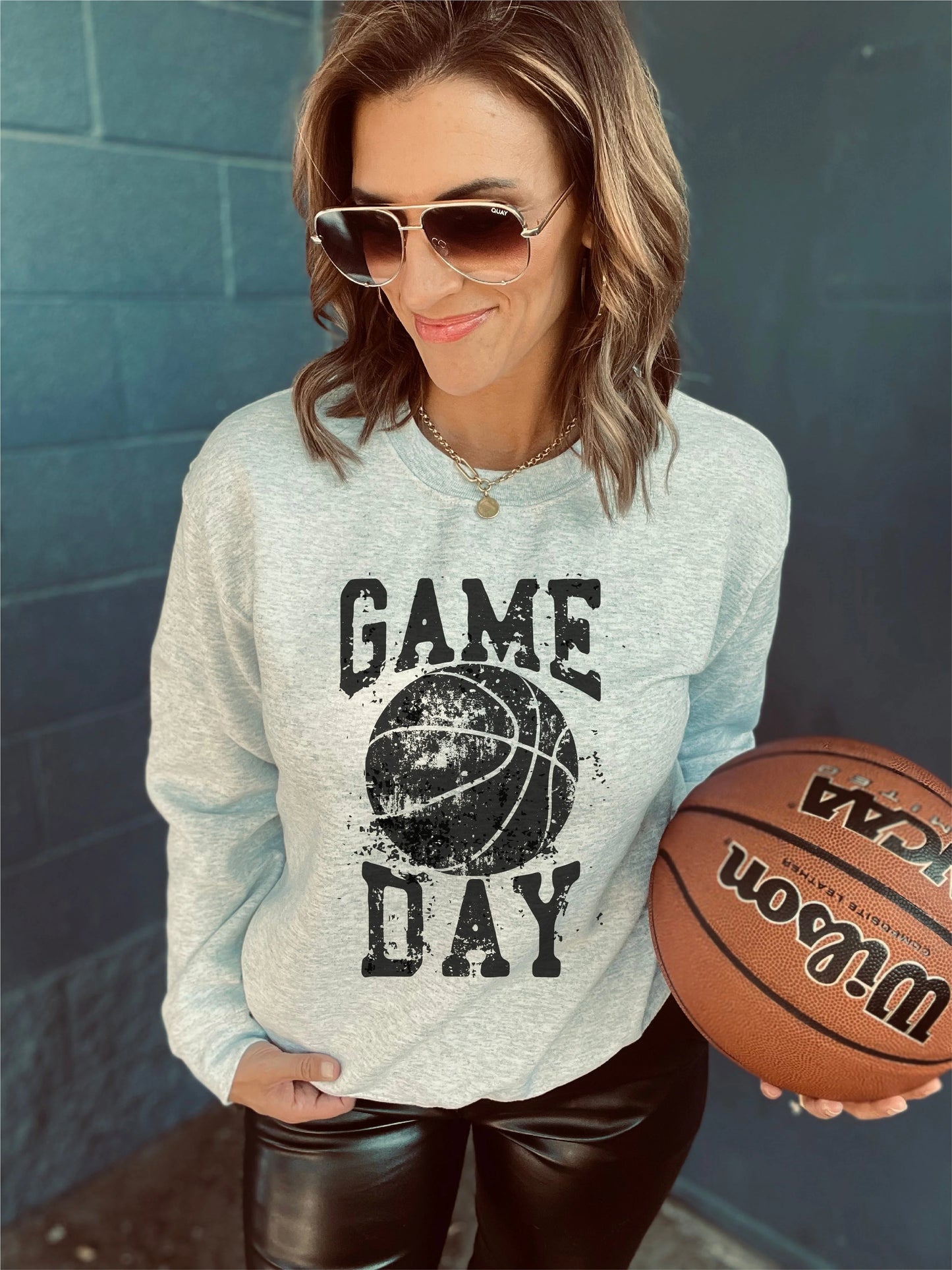 Basketball Game Day Gray Sweatshirt [will ship separately]