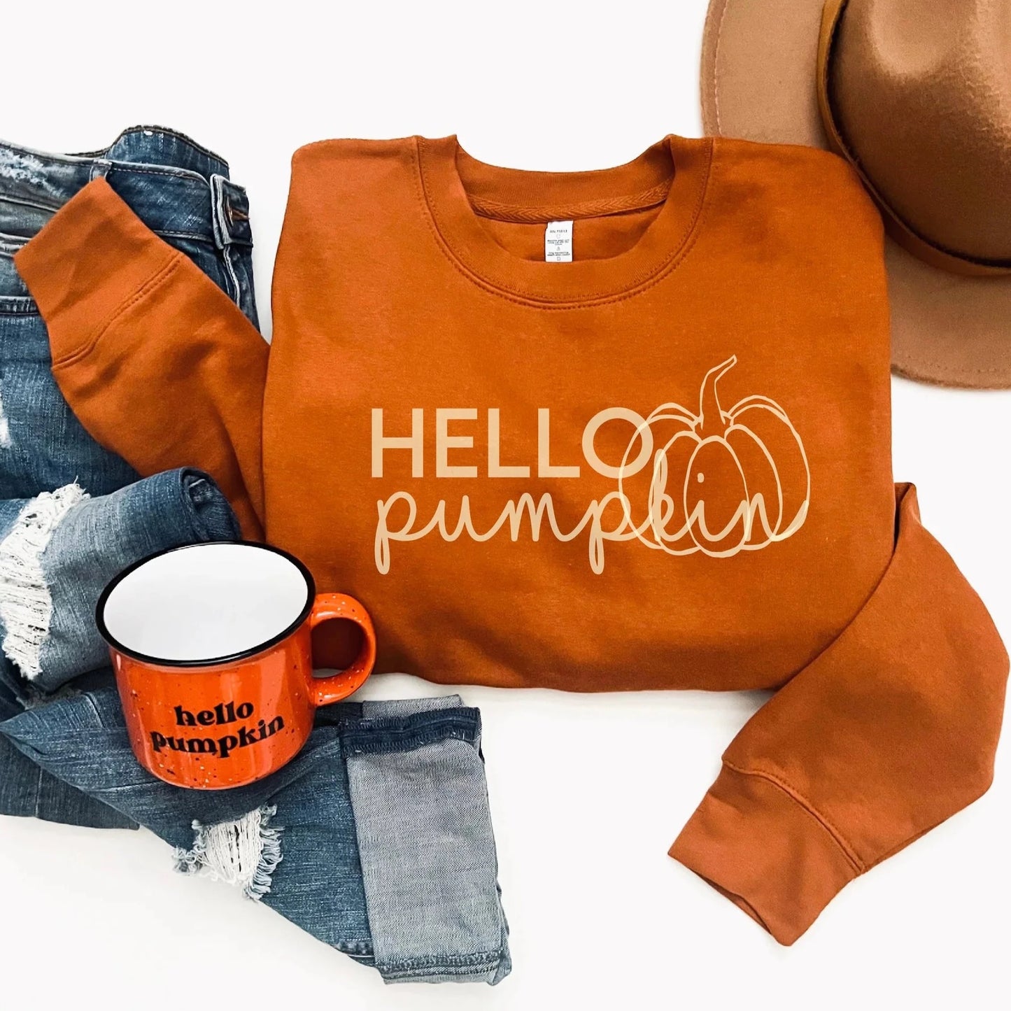 Hello Pumpkin Orange Sweatshirt [will ship separately]