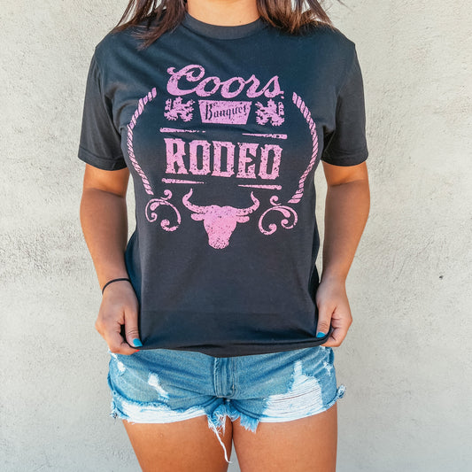 Cowgirl Rodeo Pink and Black Tee
