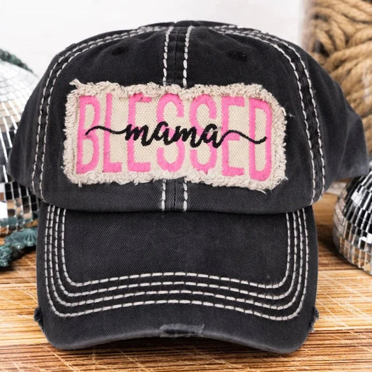 Blessed Mama Black/Pink Cap