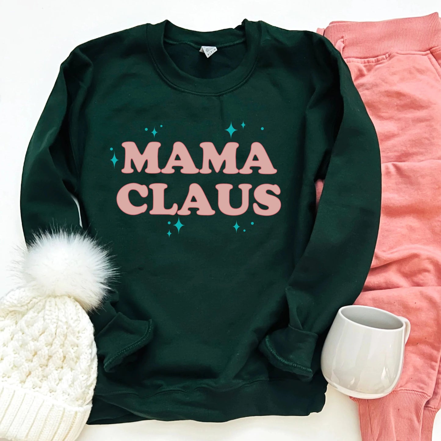 Mama Claus Dark Green Sweatshirt [will ship separately]