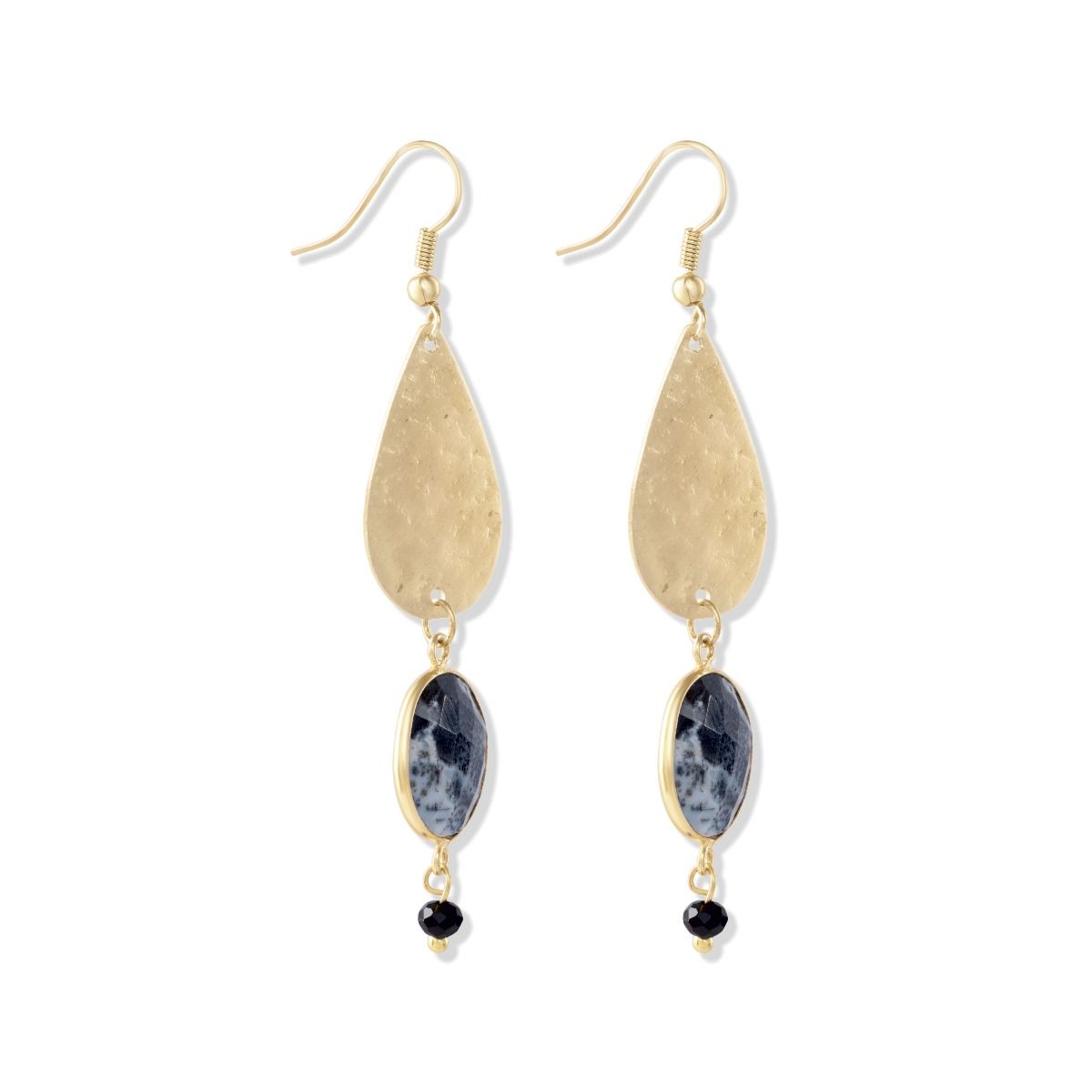 Greek To Me Gold/Opal Earrings