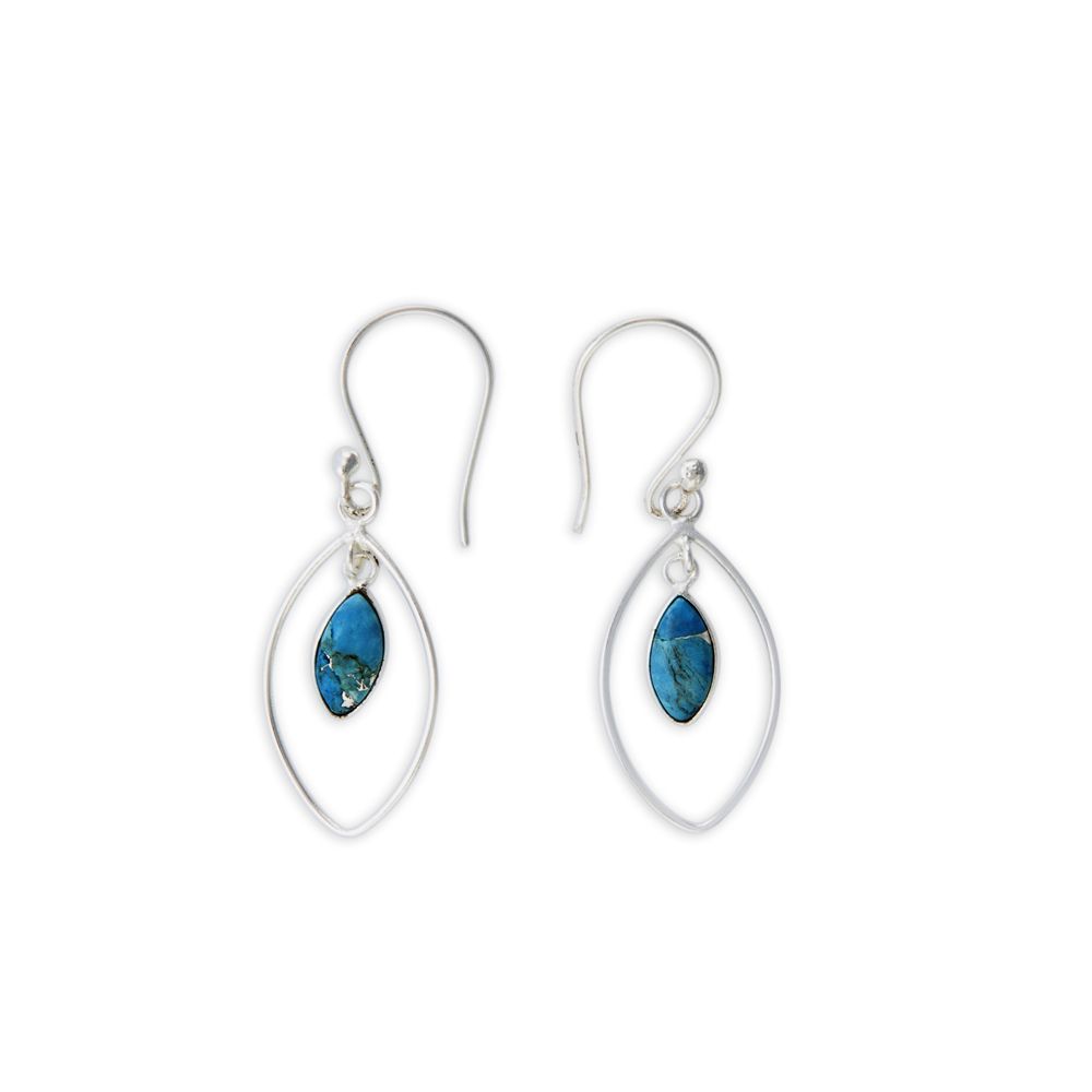 Rodanthe Beach Silver/Blue Earrings