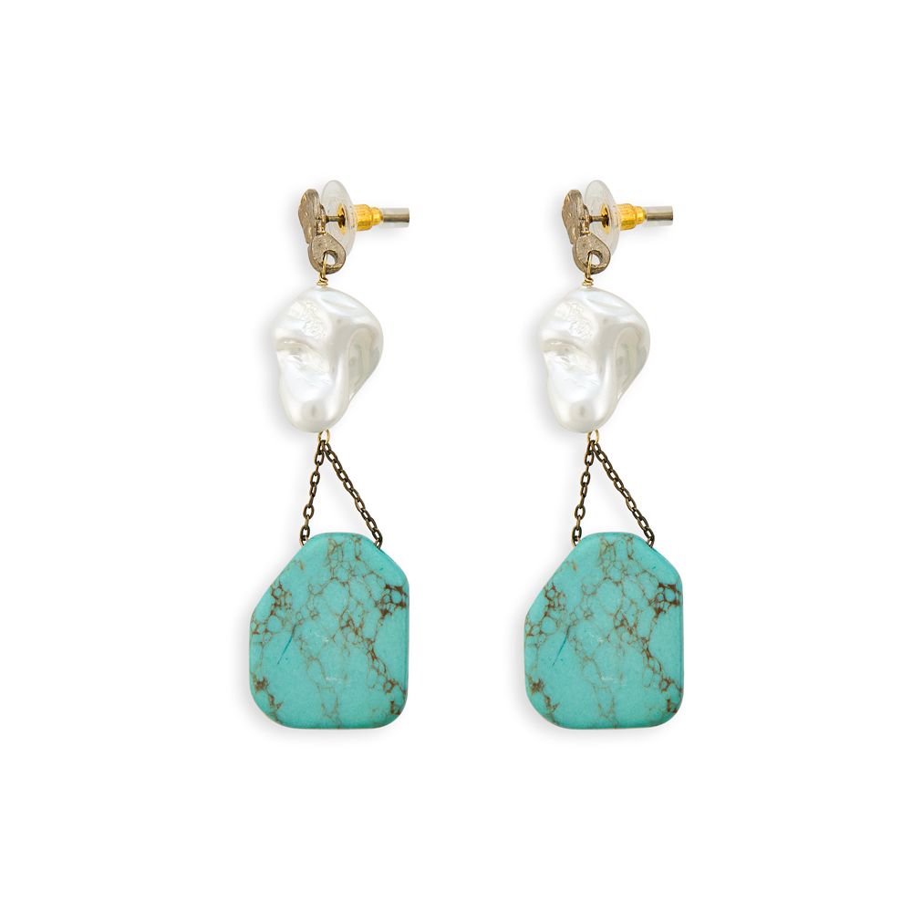 Thoughtful Dreams Turquoise/Pearl Earrings