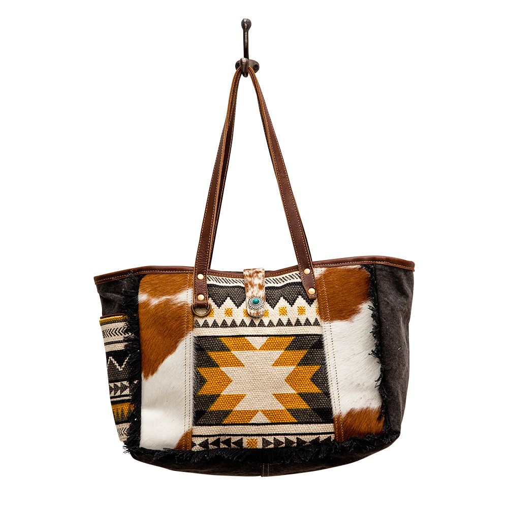 Sunny Side of Life Hair-On-Hide Aztec Bag
