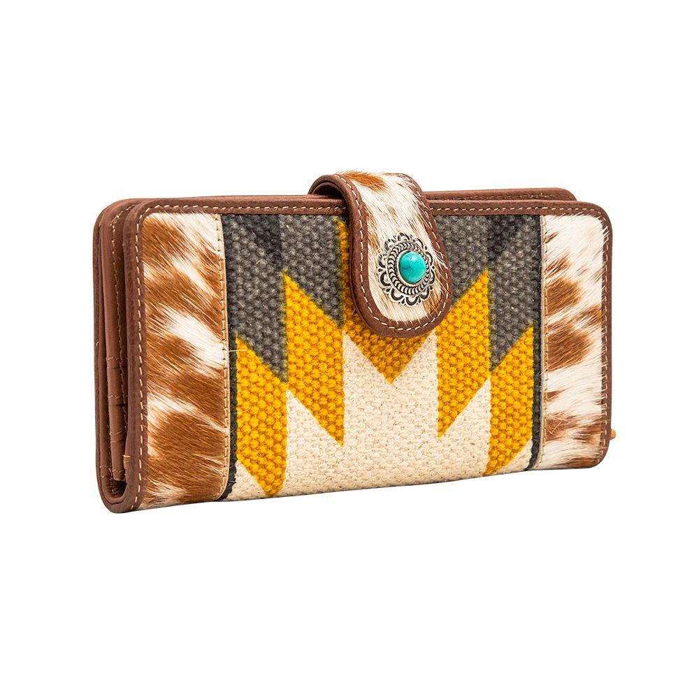Sunny Side of Life Hair-On-Hide Aztec Wallet