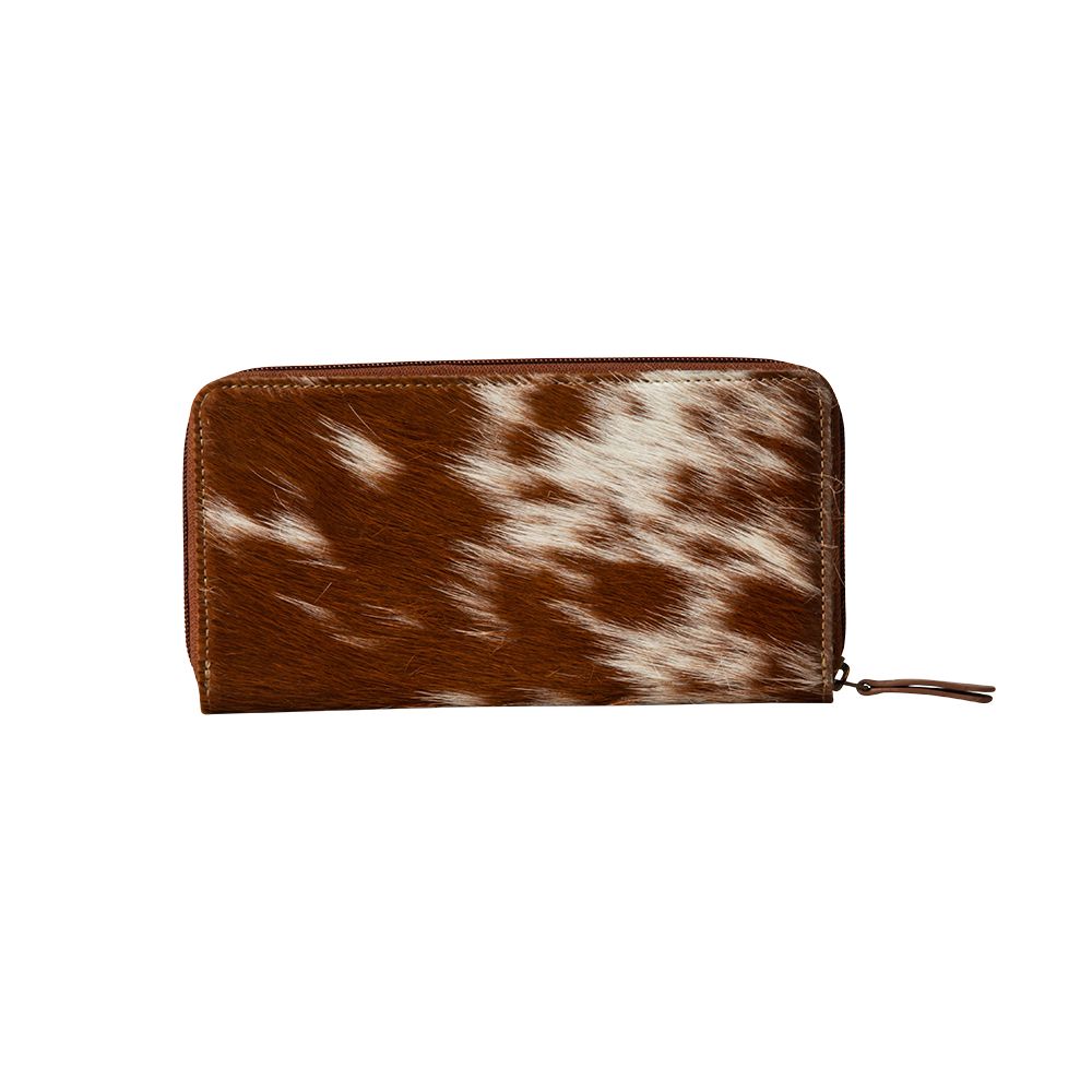 On The Rio Grande Tooled Leather/Hair-On-Hide Wallet