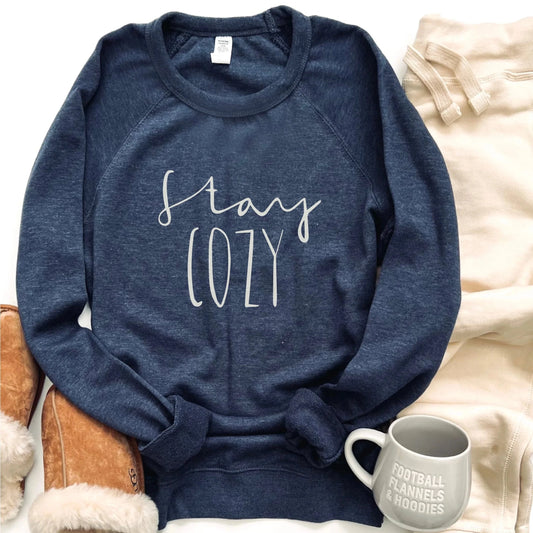 Stay Cozy Navy French Terry Raglan Sweatshirt [will ship separately]