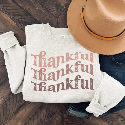 Thankful Multi-Fleece Oatmeal Sweatshirt [will ship separately]