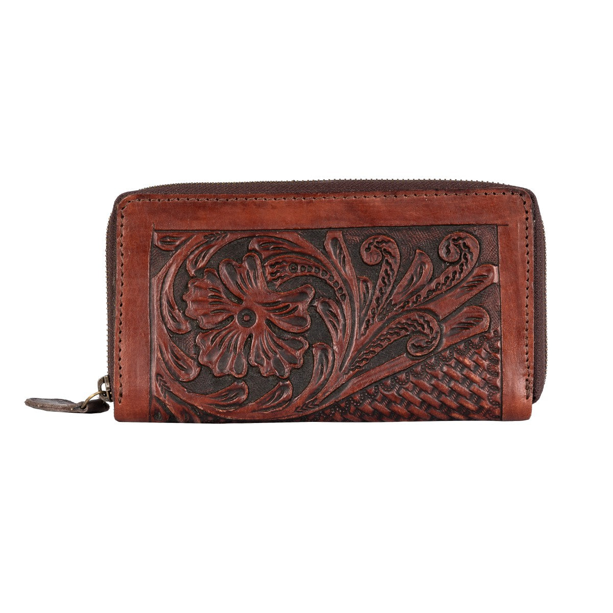 Rowdy Crowd Carved Leather Wallet