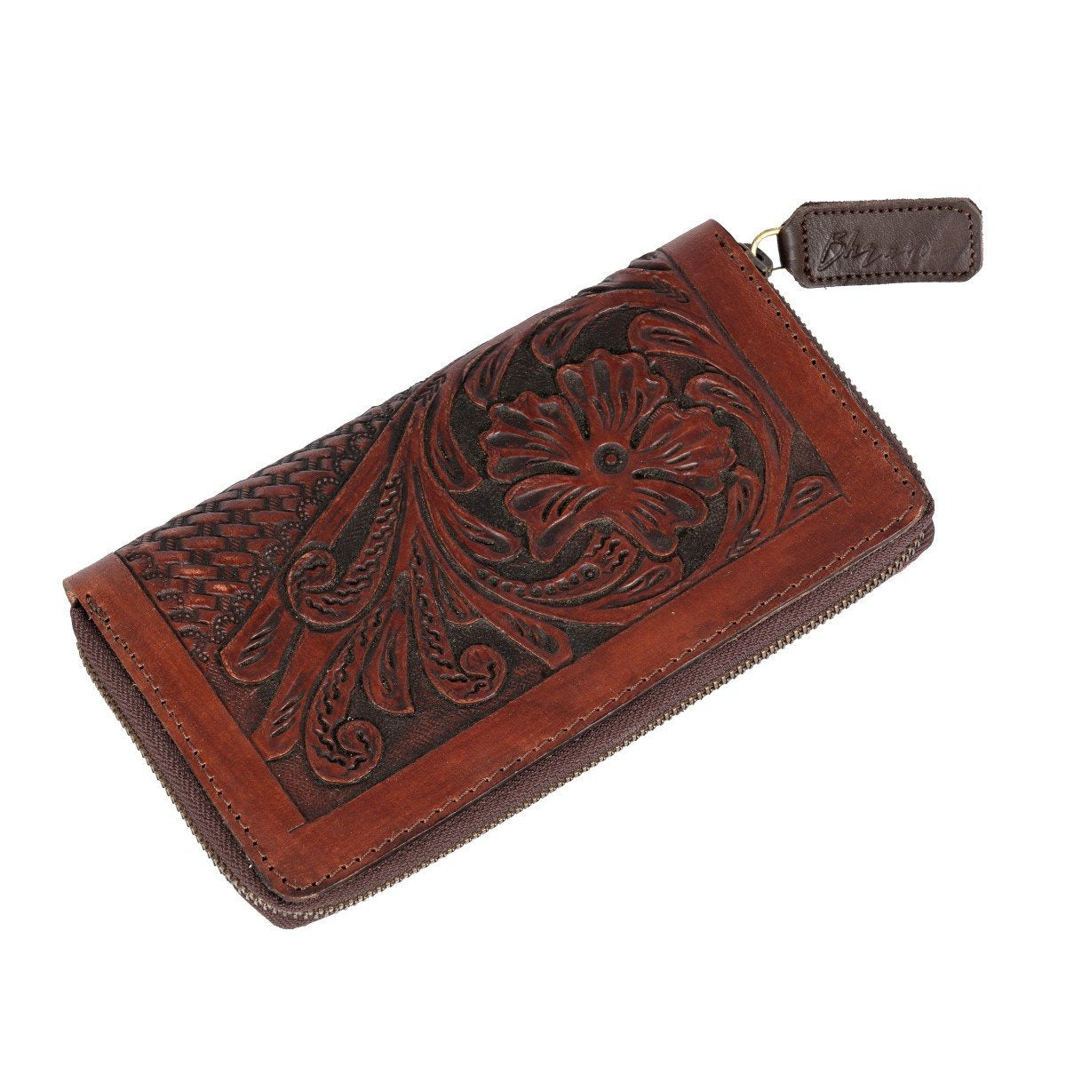 Rowdy Crowd Carved Leather Wallet