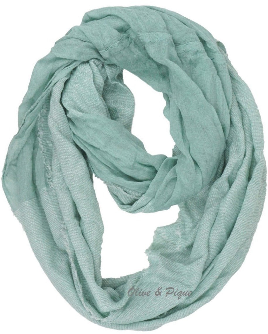 Faded By Time Mint Infinity Scarf