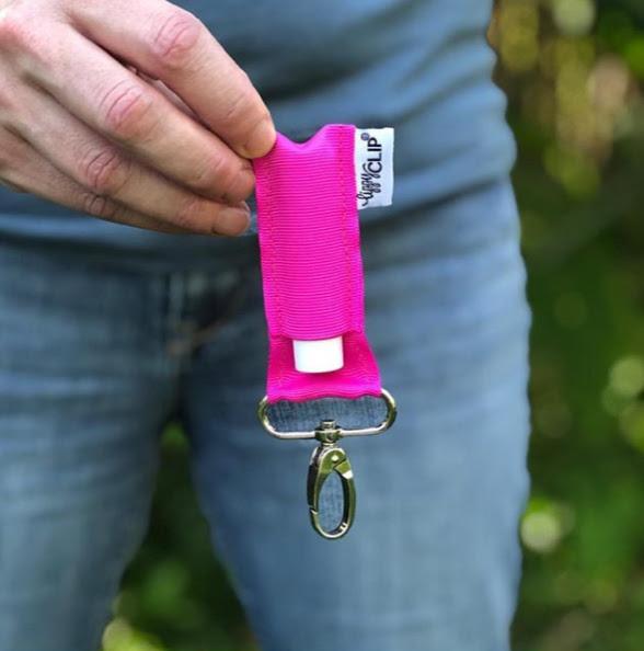 Not So Basic Chapstick Keychain - Hot Pink