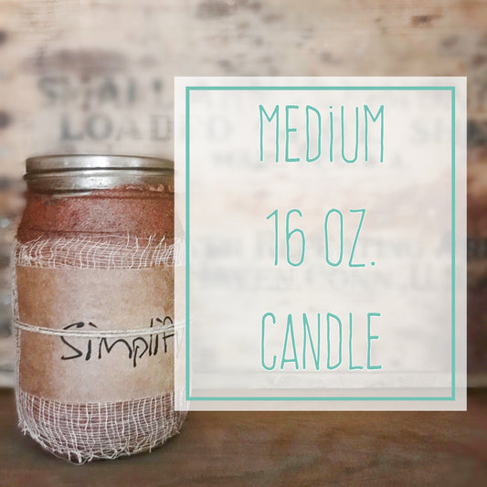 Medium 16 oz. Primitive Candle