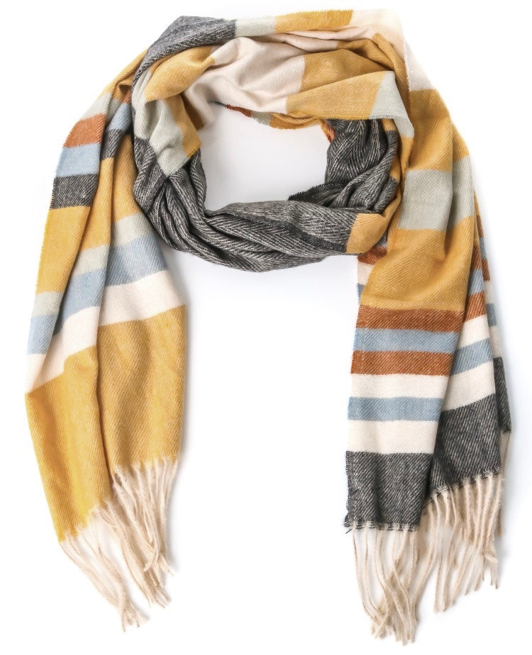 Along The Meadow Striped Scarf