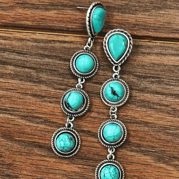 How Do I Live Turquoise and Silver Earrings