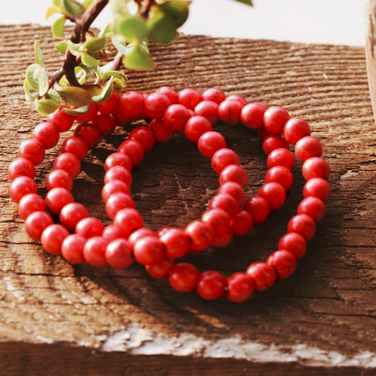 Red Red Wine Stone Stretch Bracelet