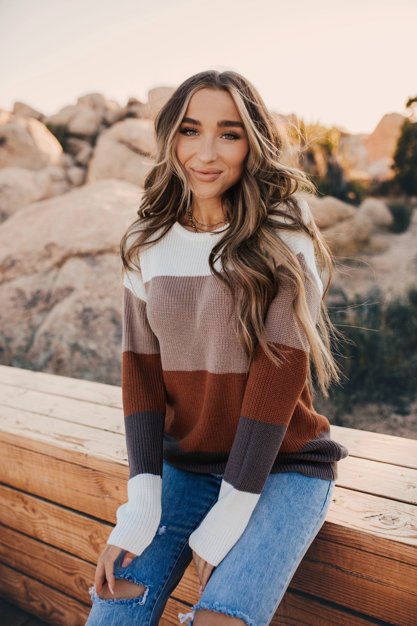 The Paige Ampersand Ave Sweater - Camel