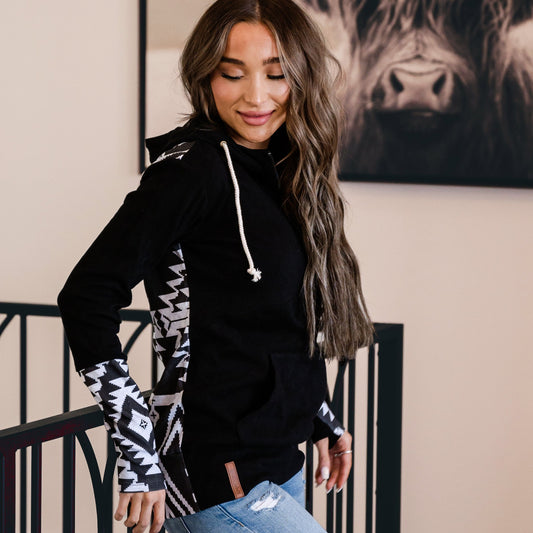 Midnight Nova Ampersand Ave Halfzip Hoodie Sweatshirt