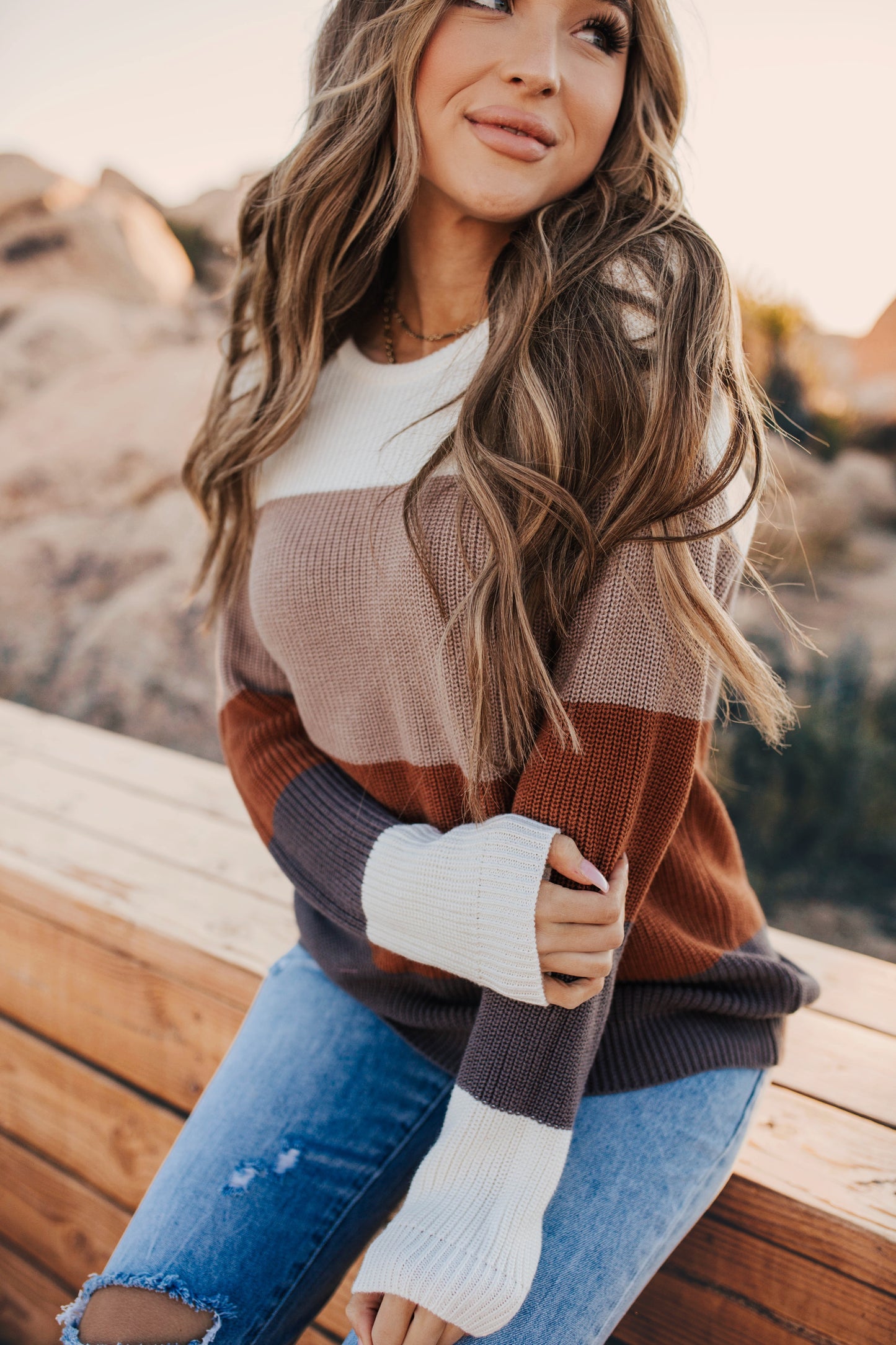 The Paige Ampersand Ave Sweater - Camel